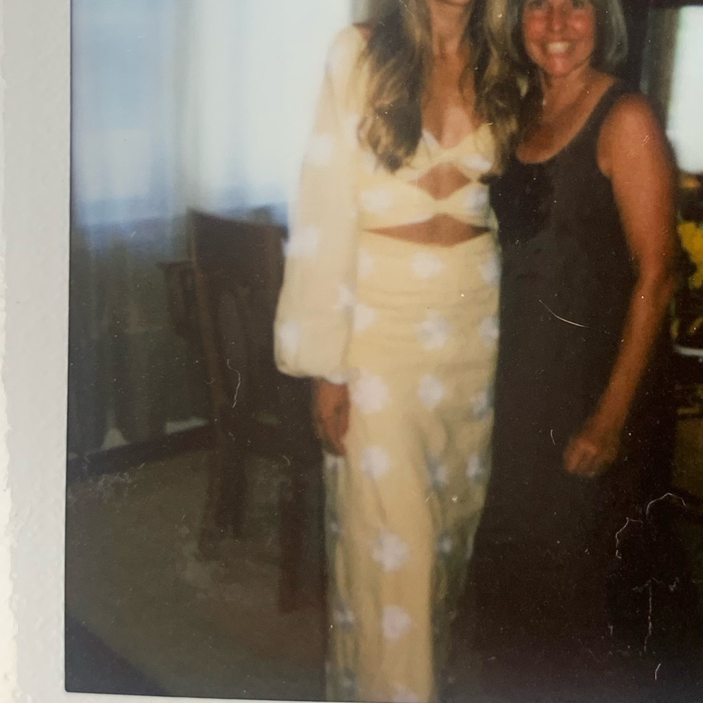 Sabo Yellow And White Cutout Maxi Dress